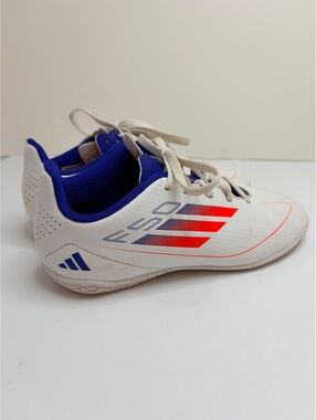 Adidas F50 Club IC Youth Indoor Soccer Shoes White Blue Red Size US 2